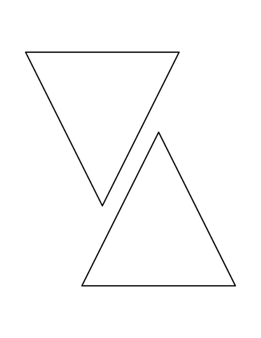 5 Inch Triangle Tracing Shape Pdf Free Vectors
